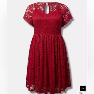 NWT Torrid Mini Lace Skater Dress 1